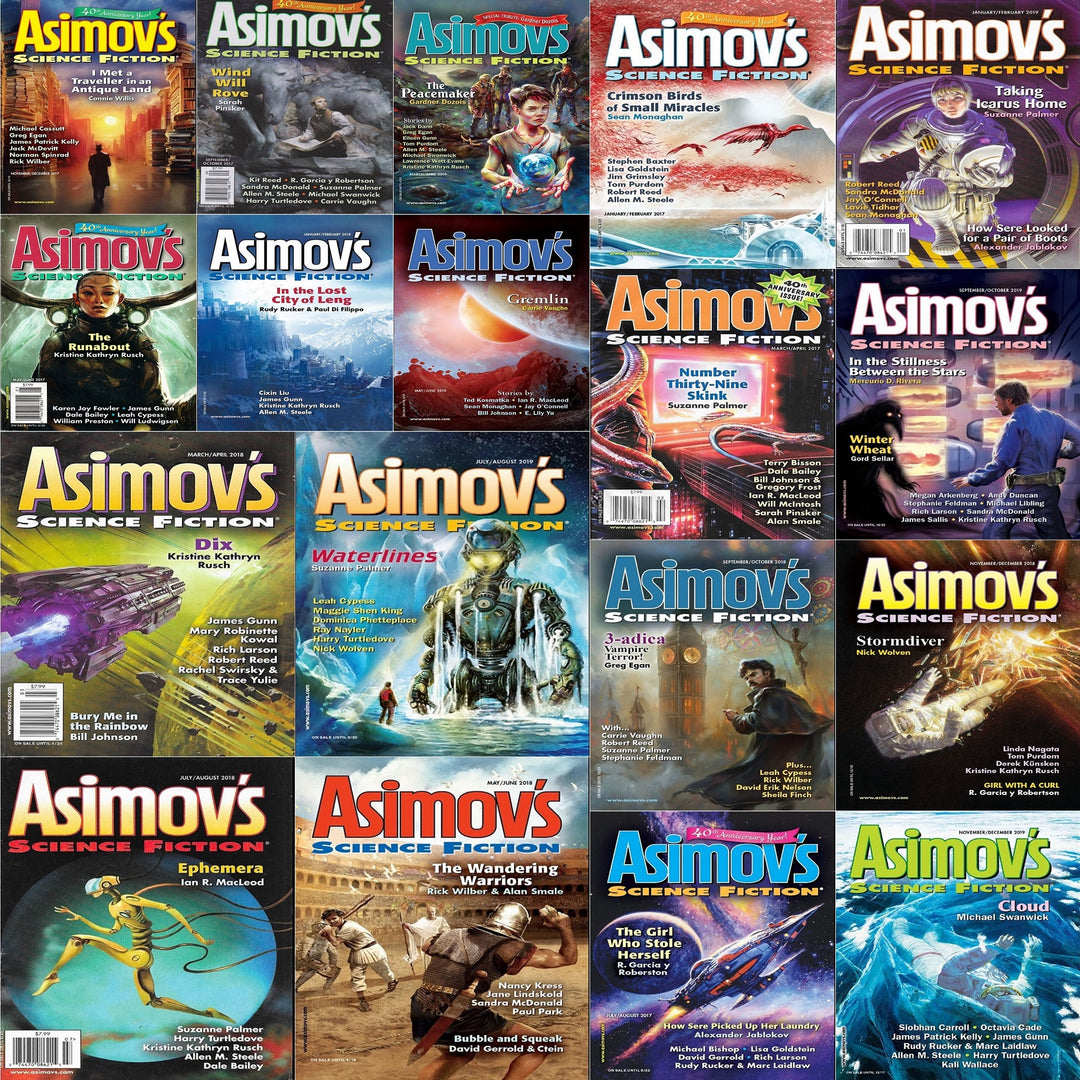 Asimov's Science Fiction Magazine, 2017 - 2019 (18 Double-Issues in MP3 Audio)
